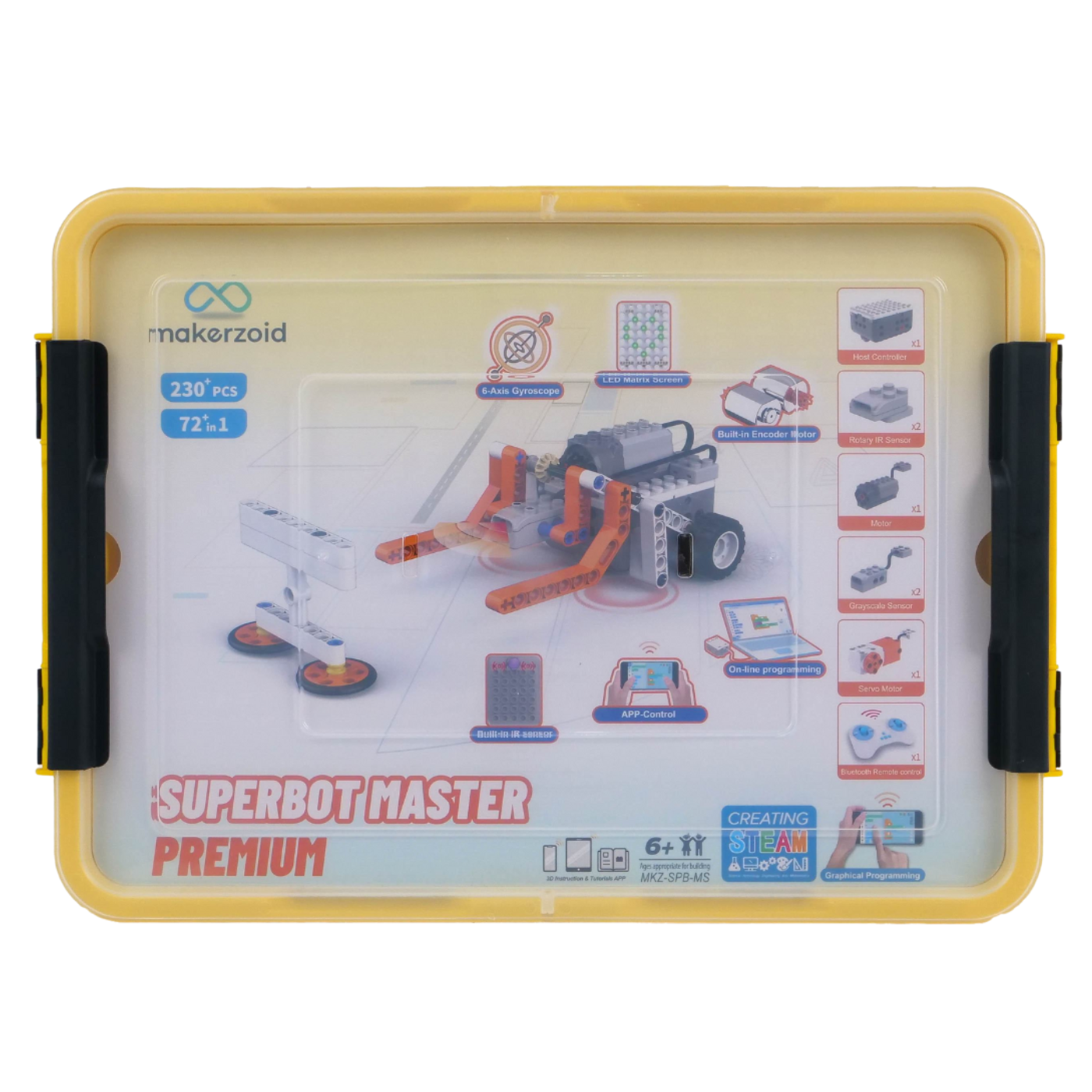 Makerzoid STEAM Super Bot Master Premium Educational Coding Robot Kit ...