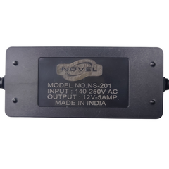 NOVEL 12V 5Amp Industrial Grade SMPS Power Adapter -Batteries & Power Supply -AC-DC Converters -Robocraze