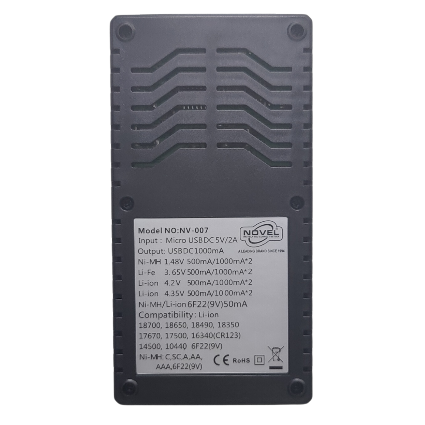 NOVEL 5V 2A Smart Battery Charger - Input Micro USB -Batteries & Power Supply -Battery Chargers -Robocraze