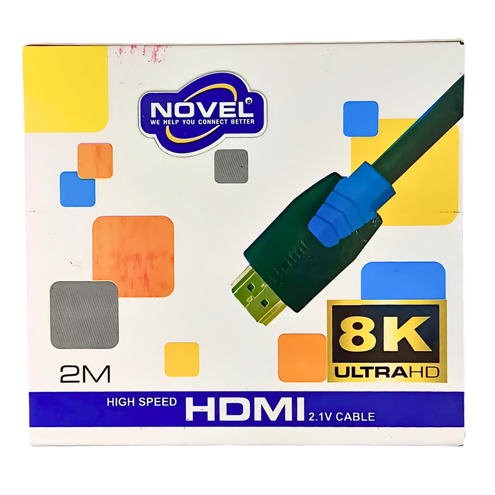 NOVEL High-Speed 8K Ultra HD 2.1V HDMI Cable – 2 Meter -Cables -HDMI -Robocraze
