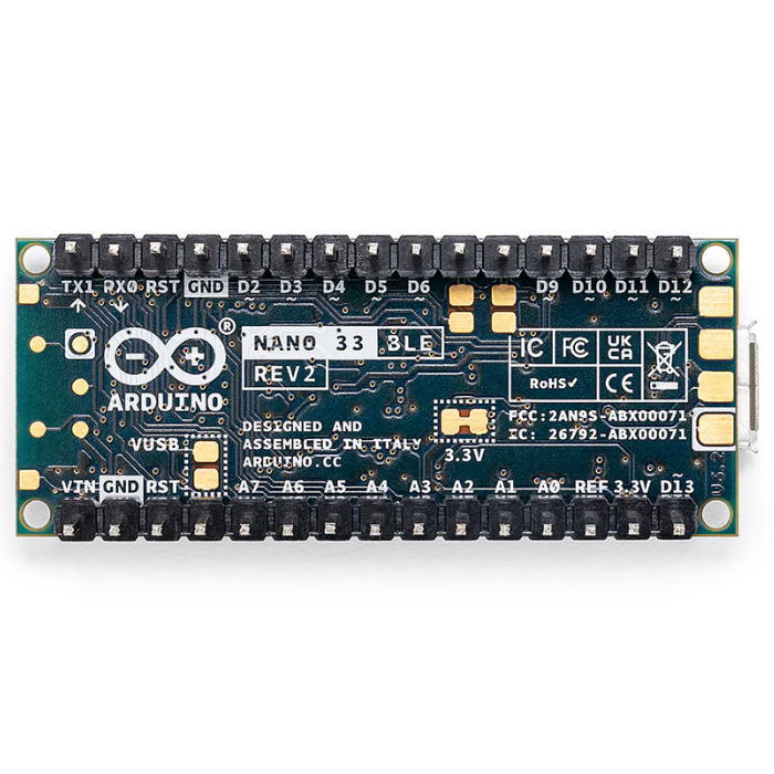 Official Arduino Nano 33 BLE Rev2 Development Board with Headers - ABX ...