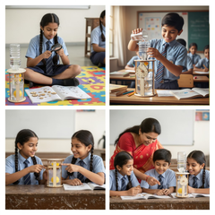 Pludo Gravitational Waterclock STEM Kit – Water Flow & Energy Transformation for Ages 8–11 | Grade 3 to 5 -DIY Kits -Pludo Educational Kits -Robocraze