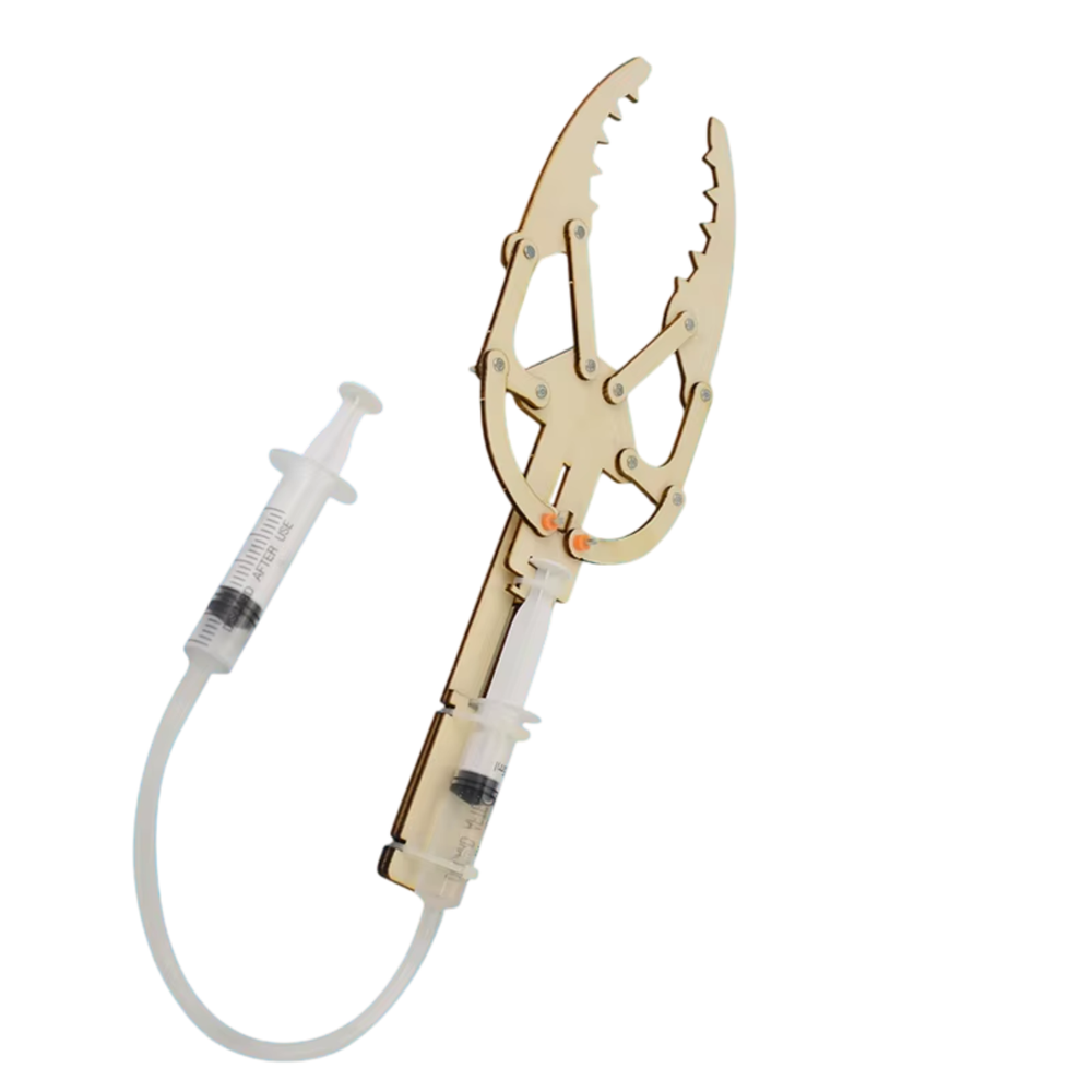 Pludo Hydraulic Claw STEM Kit – DIY Science Experiment Kit for Kids 11–14 | Grade 6–8 Learns Fluid Force -DIY Kit -Pludo Education Kit -Robocraze