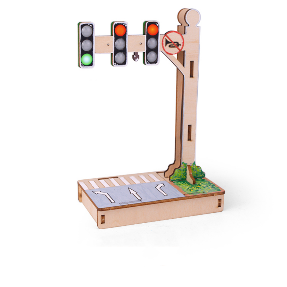 Pludo STEM Kit Automatic Traffic Signal – Controller-Based Circuit Learning Toy for 11–14 | Grade 6–8 DIY Toyt -DIY Kit -Pludo Education Kit -Robocraze