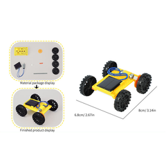 Pludo STEM Kit Solar Car – DIY Science Kit for Kids 8–11 | Grade 3–5 Solar-Powered Toy Car Building Activity -DIY Kit -Pludo Education Kit -Robocraze