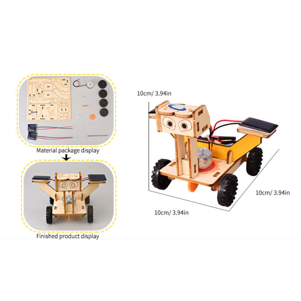 Pludo STEM Moon Rover Kit – DIY Science Experiment Kit for Kids 11–14 | Grade 6–8 Solar Energy Model -Pludo Education Kit -Robocraze