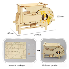 Pludo STEM Winnowing Kit – DIY Wind Grain Machine for Kids 8–11 | Grade 3–5 -STEM Kits -Educational Toys -Robocraze