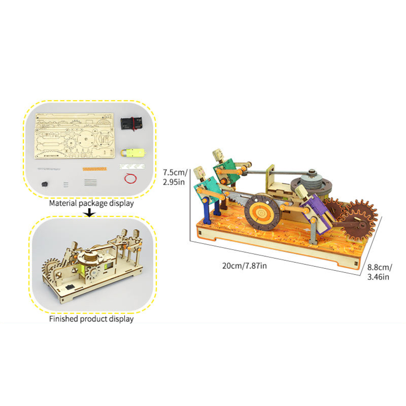 Pludo Sawmill Kit Science Toy – Learn Gears & Motion for Ages 11–14 | Grade 6 to 8 -DIY Kit -Pludo Educational Kit -Robocraze