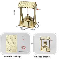 Pludo Traditional Well STEM Kit – DIY Smart Toy for Kids 8–11 | Grade 3–5 Wheel Transmission Project - DIY Kit -Pludo Education Kit -Robocraze
