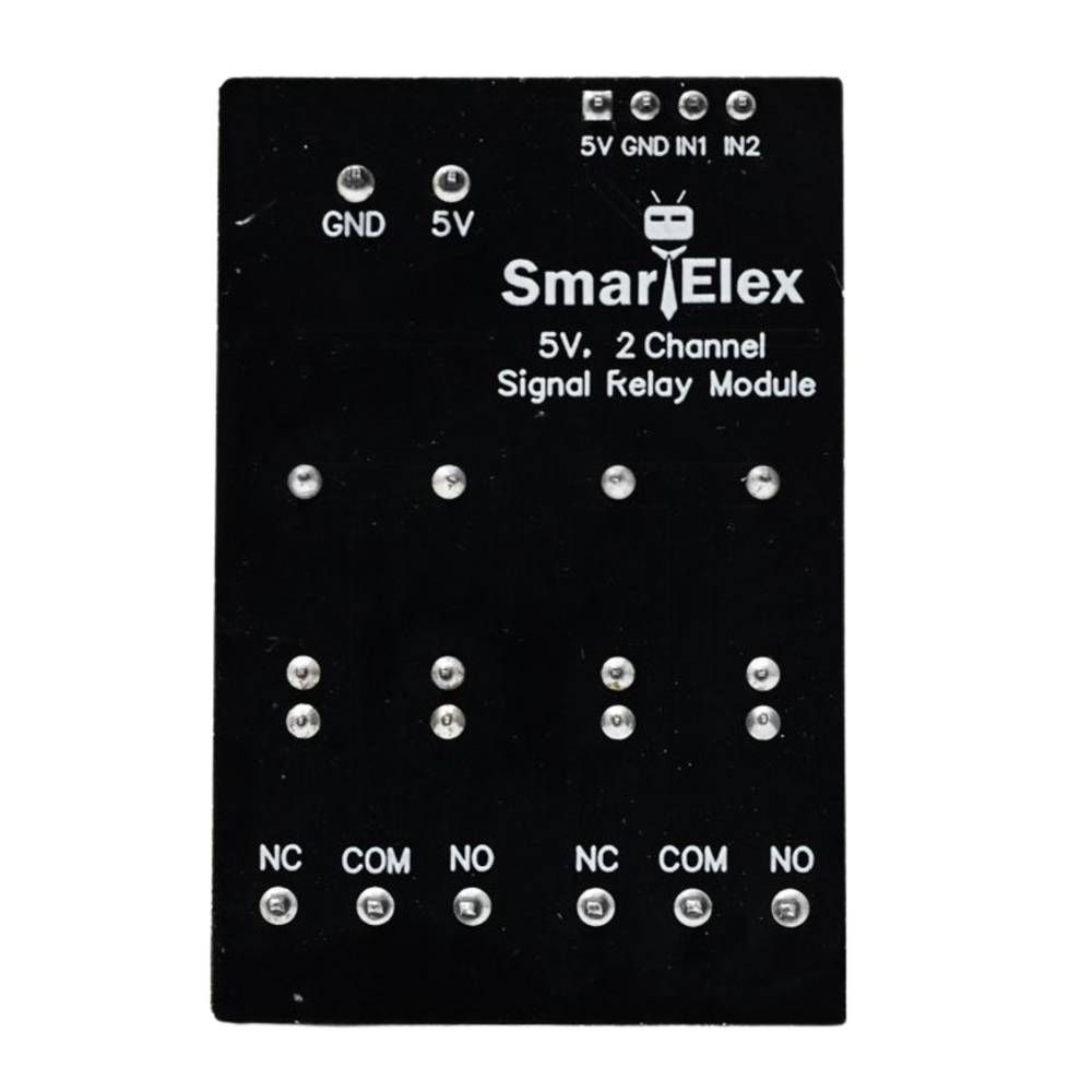 SmartElex 5V 3A 2 Channel Signal Relay Module -Electronic Modules -Relays -5V Relays Modules -Robocraze