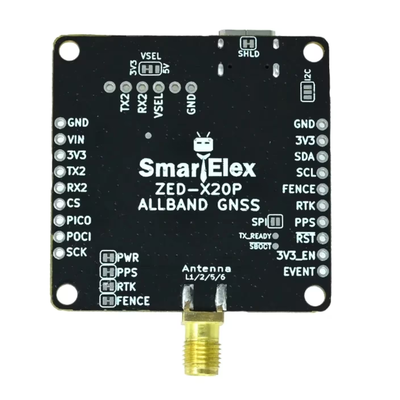 SmartElex ZED-X20P Allband GNSS RTK Breakout Module -IOT & Wireless -GSM/GPS/GPRS -Robocraze