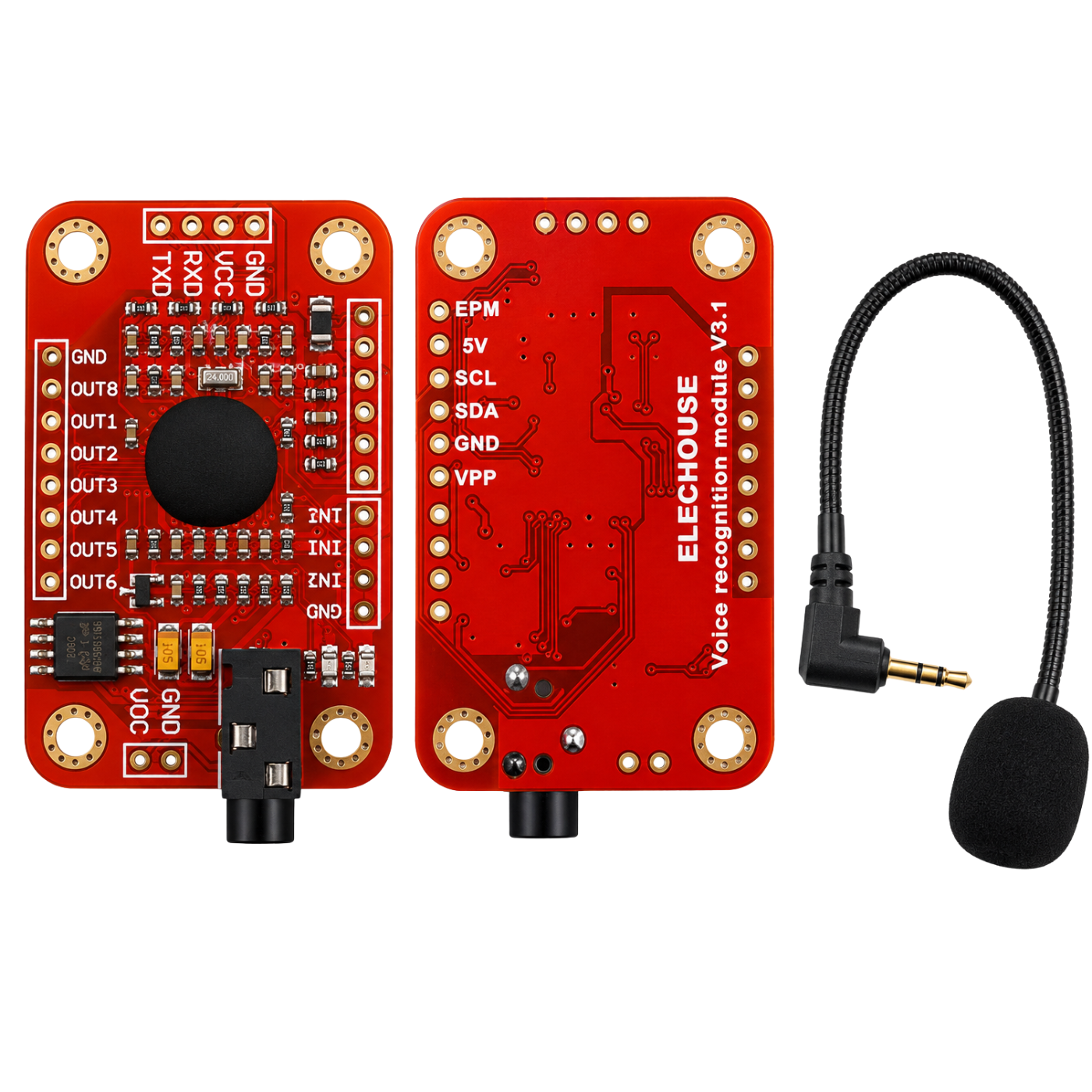 Voice Recognition Module – Voice module for smart control. -Voice Recognition Sensor -Robocraze