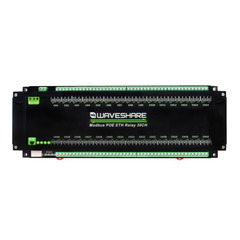 Waveshare 30-Channel Ethernet Relay Module with Modbus RTU/TCP, PoE Communication & Isolation Protection -Electronic Modules -Relays -Robocraze