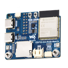 Waveshare ESP32-S3 RGB Matrix Driver Board with Dual Microphone Array and BLE -Robocraze