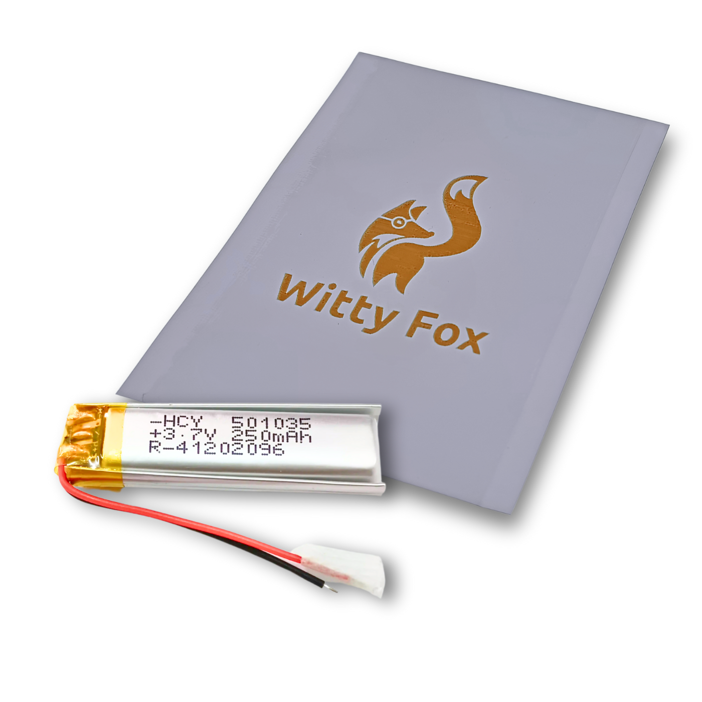 Witty Fox 250mAh Rechargeable 3.7V LiPo Battery -Lithium Polymer Battery for Drone -Robocraze