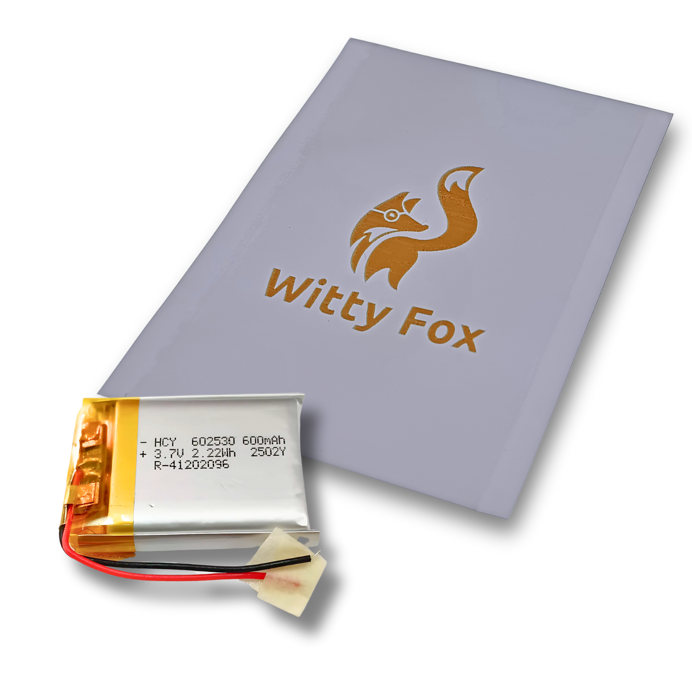Witty Fox 600mAh Rechargeable 3.7v LiPo Battery -Lithium Polymer Battery for Drone -Robocraze