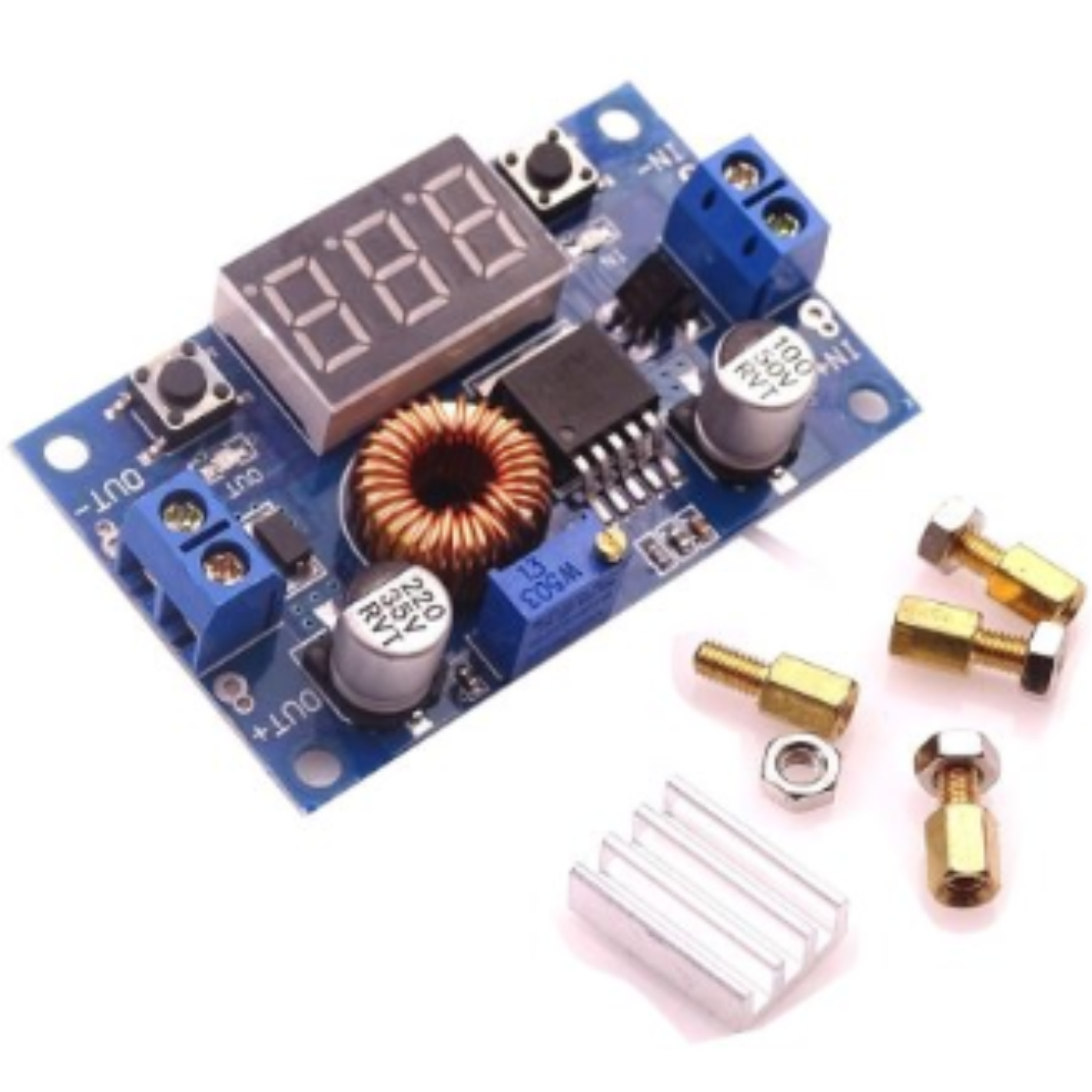 XL4015 5A Step Down Adjustable Power Supply with LED Voltmeter -Batteries and power supply -Buck/Boost -Robocraze