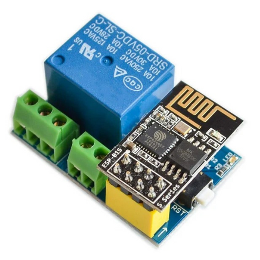 5V ESP8266 WiFi Relay Module - 5V ESP8266 relay module for wireless smart home automation. -Nodemcu ESP Board -Robocraze