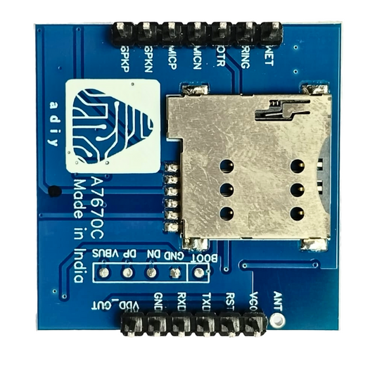 A7670C GSM 4G Breakout Board - ADIY - A7670C GSM Module with 4G support for IoT & M2M projects. -Robocraze