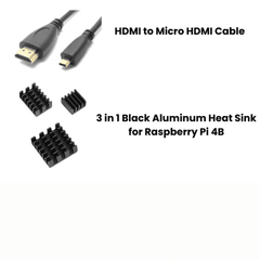 Raspberry Pi4 Model B 4GB Complete Kit – Pi4 4GB, case, power adapter, SD card & cables -Robocraze