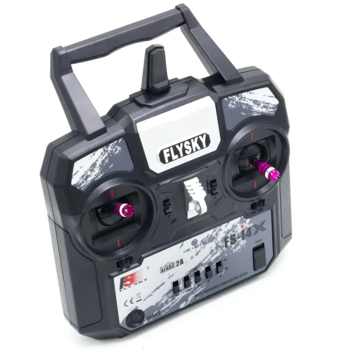 FlySky FS-i4X 4CH AFHDS + FS-A6 Receiver – FPV drone remote for quadcopters. -Robocraze