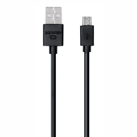 Micro:bit USB 2.0 Type A to Micro B Cable (Black) – 300mm black USB cable. -Development Board -BBC Micro:Bit -Robocraze