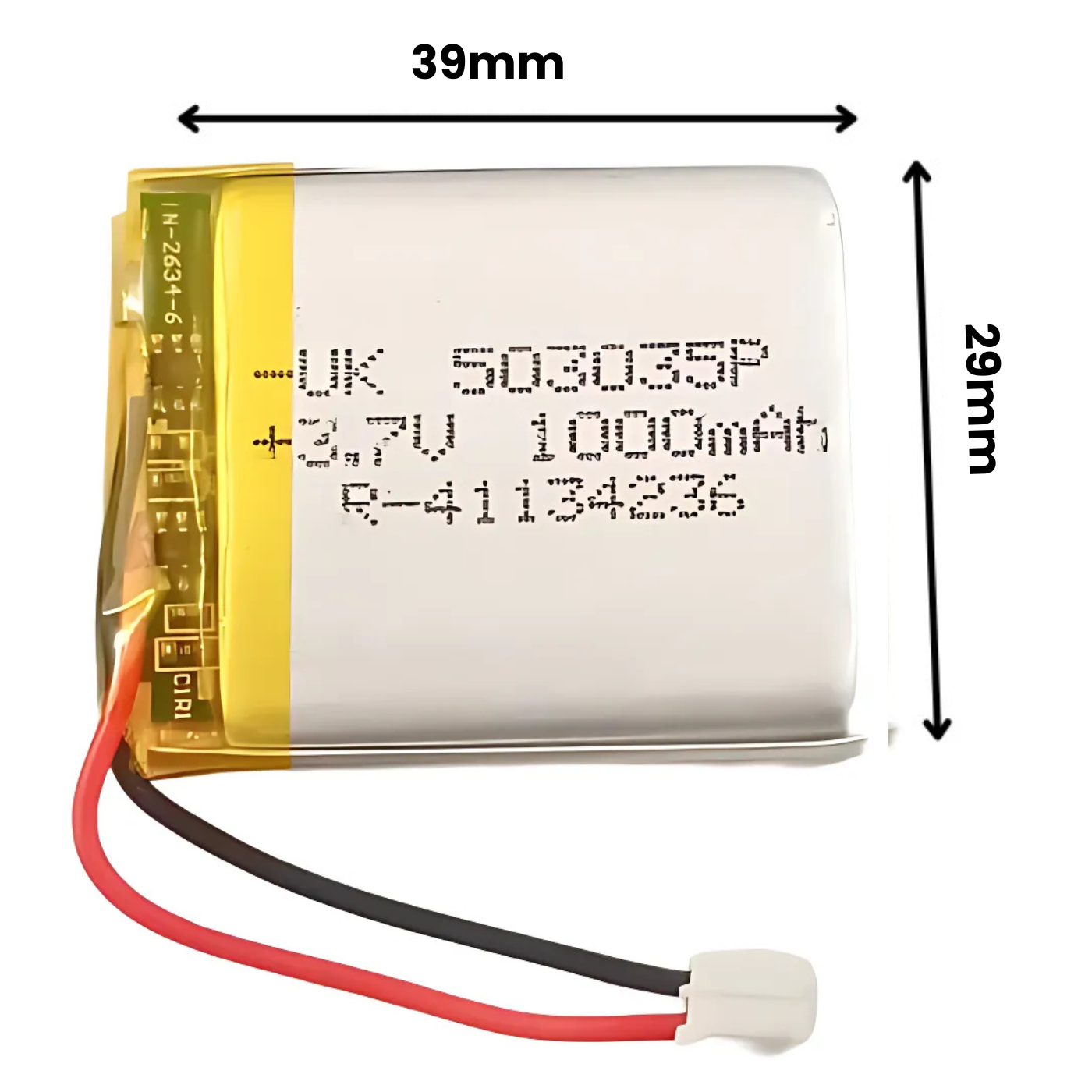 Witty Fox 1000mAh Rechargeable 3.7v LiPo Battery -Drone Battery -Robocraze
