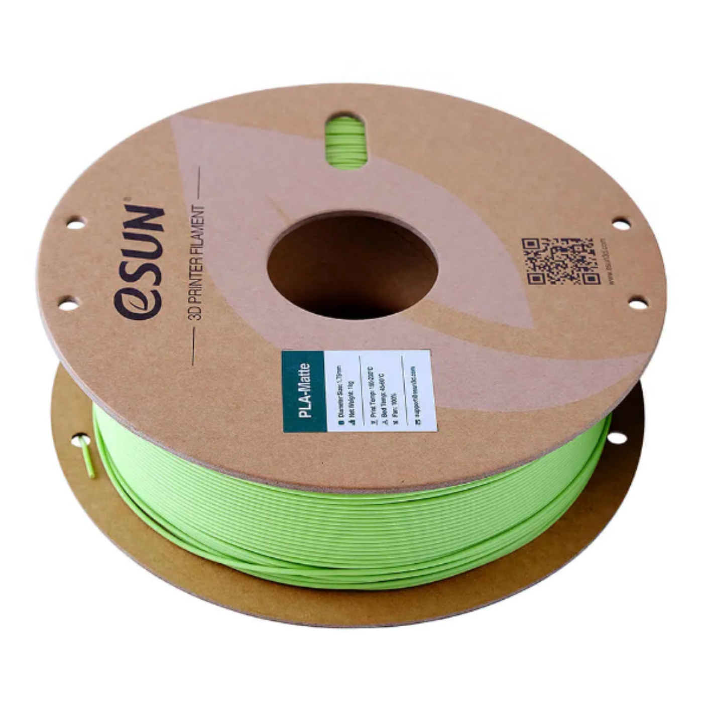 eSun 1.75mm PLA-Matte Filament 1kg Paper Roll Matcha Green -3D Printers/Pens -Filaments -Robocraze