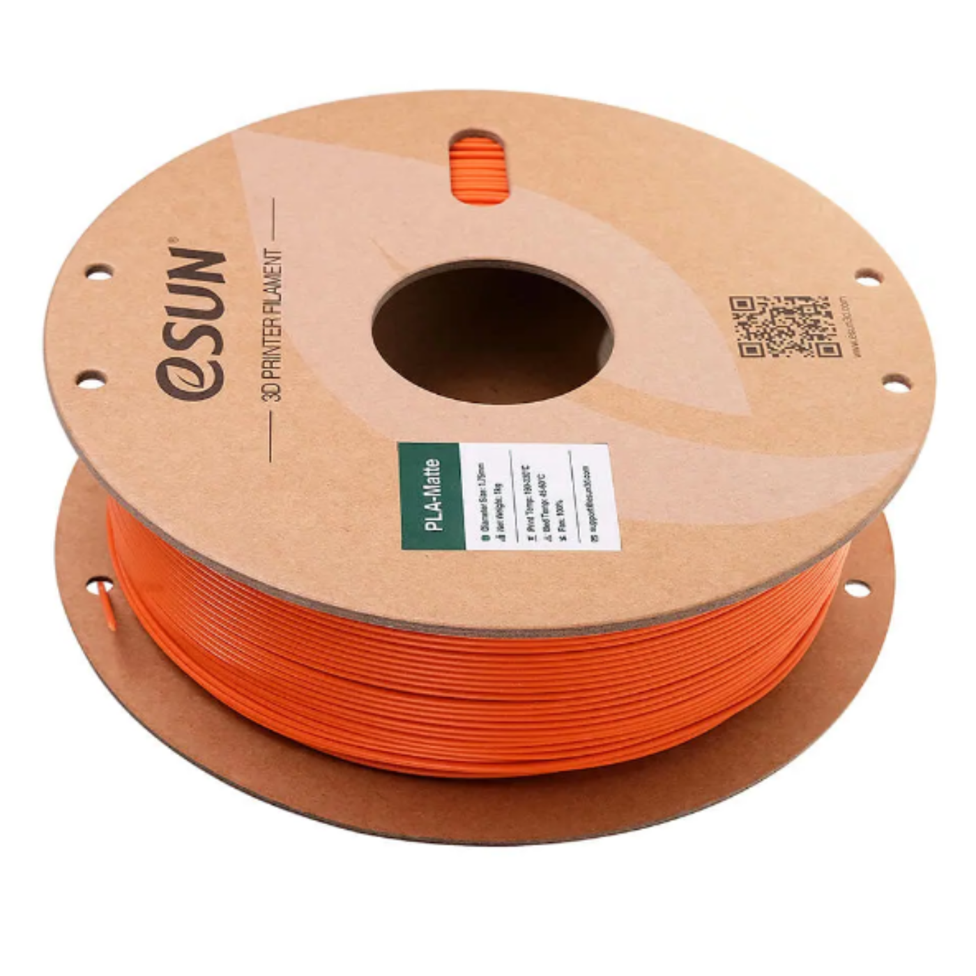 eSun PLA-Matte Filament 1.75mm 1kg Paper Roll Tangerine Color -3D Printers/Pens -Filaments -Robocraze