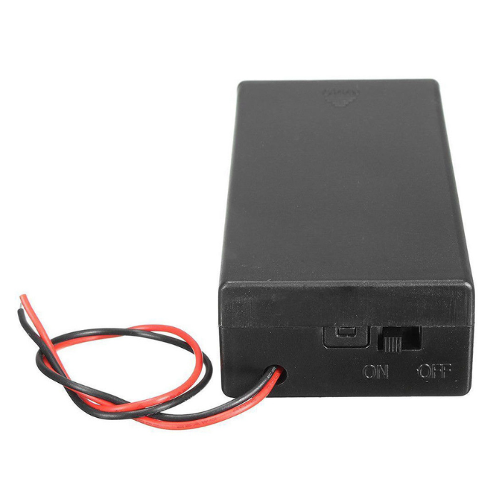 18650 Dual Battery Holder with Cover and On/Off Switch