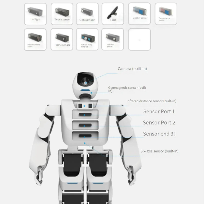 Leju Robot AELOS PRO 19DOF Humanoid Robot AI Kit with Built-in Camera & Sensor