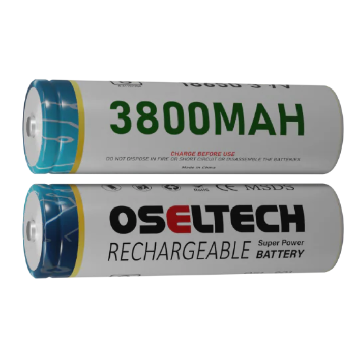 18650 3.7V 3800mAh Li-ion Battery (Pack of 2) – Long-lasting 18650 battery with header. -Lithium Battery -Robocraze