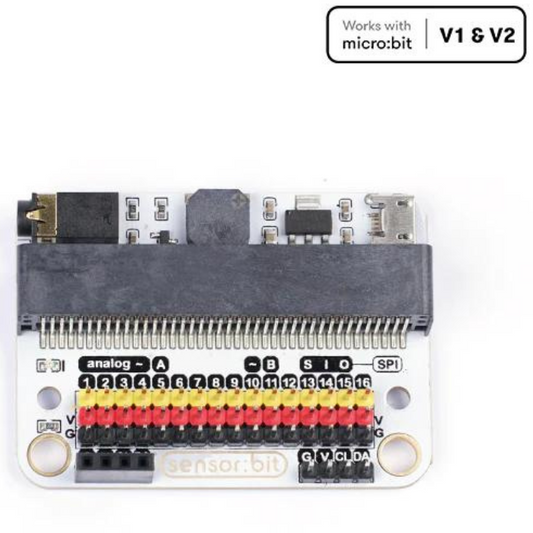 ELECFREAKS Sensor:bit IO Board – IO extension board for Micro:bit. -Development Board -BBC Micro:Bit -Robocraze