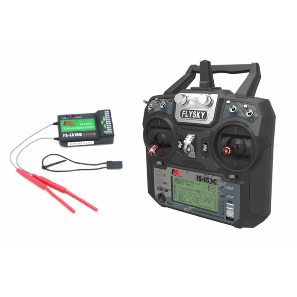 Fly Sky FS-i6X 6CH AFHDS 2A RC Transmitter + FS-iA10B – FPV drone remote for quadcopters. -Robocraze