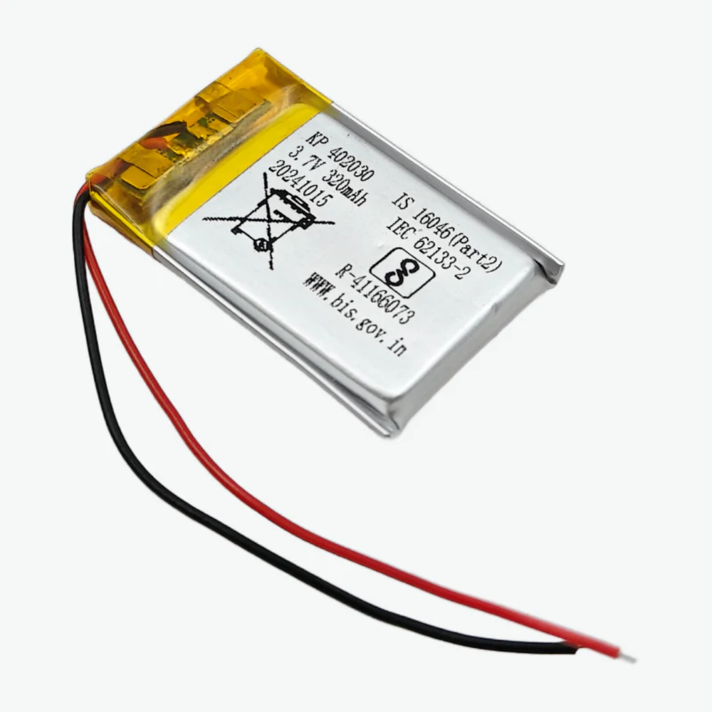 320mAH 3.7V Li-Po Rechargeable Battery(402030) - Drone Parts -LiPo Batteries -Robocraze 
