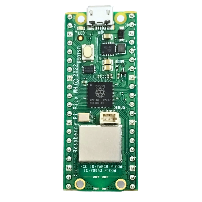 Raspberry Pi Pico W + USB Cable – Raspberry Pi Board with wireless connectivity. -Robocraze
