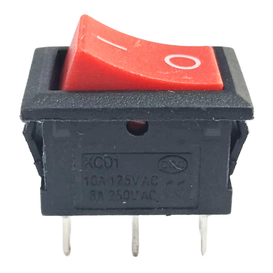 6A 250V 3 Pin SPDT ON-OFF Rocker Switch – Durable SPDT rocker switch for AC circuits - Mini Switch - Robocraze