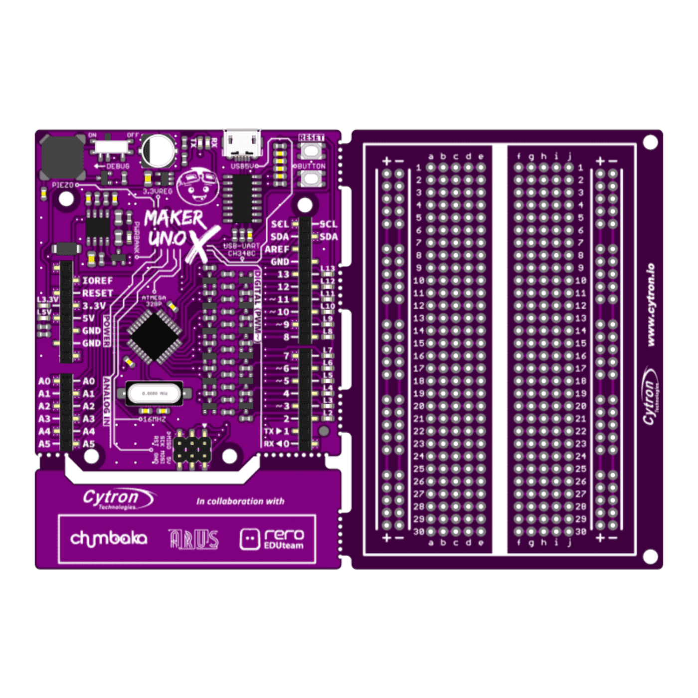 Cytron Maker UNO X – Arduino Compatible Development Board for Classroom -Robocraze
