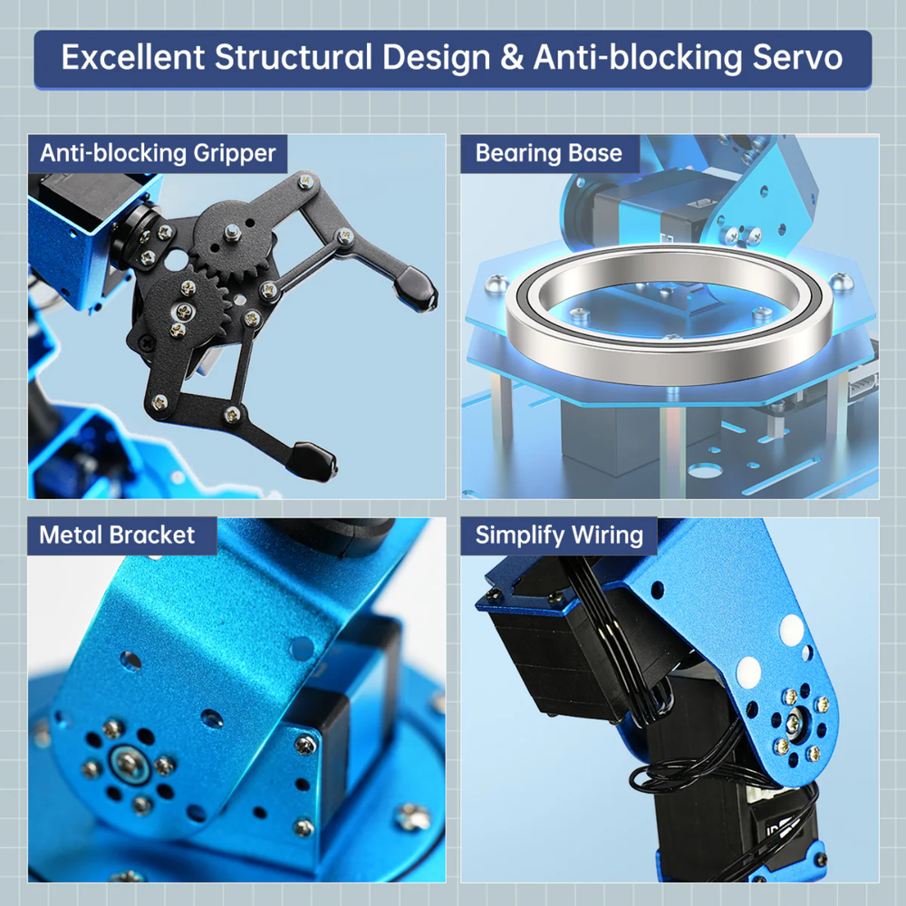 Xarm 1S Hiwonder Intelligent Bus Servo Robotic Arm for Programming