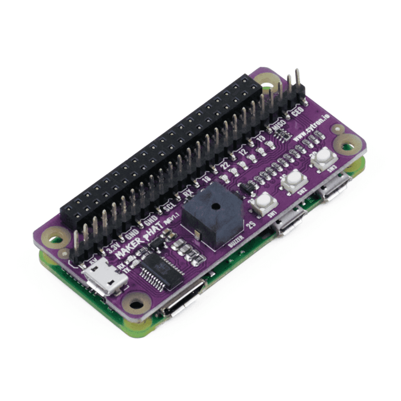 Maker pHAT for Raspberry Pi – Headless Setup, GPIO Debugging & Built-In I/O -Robocraze