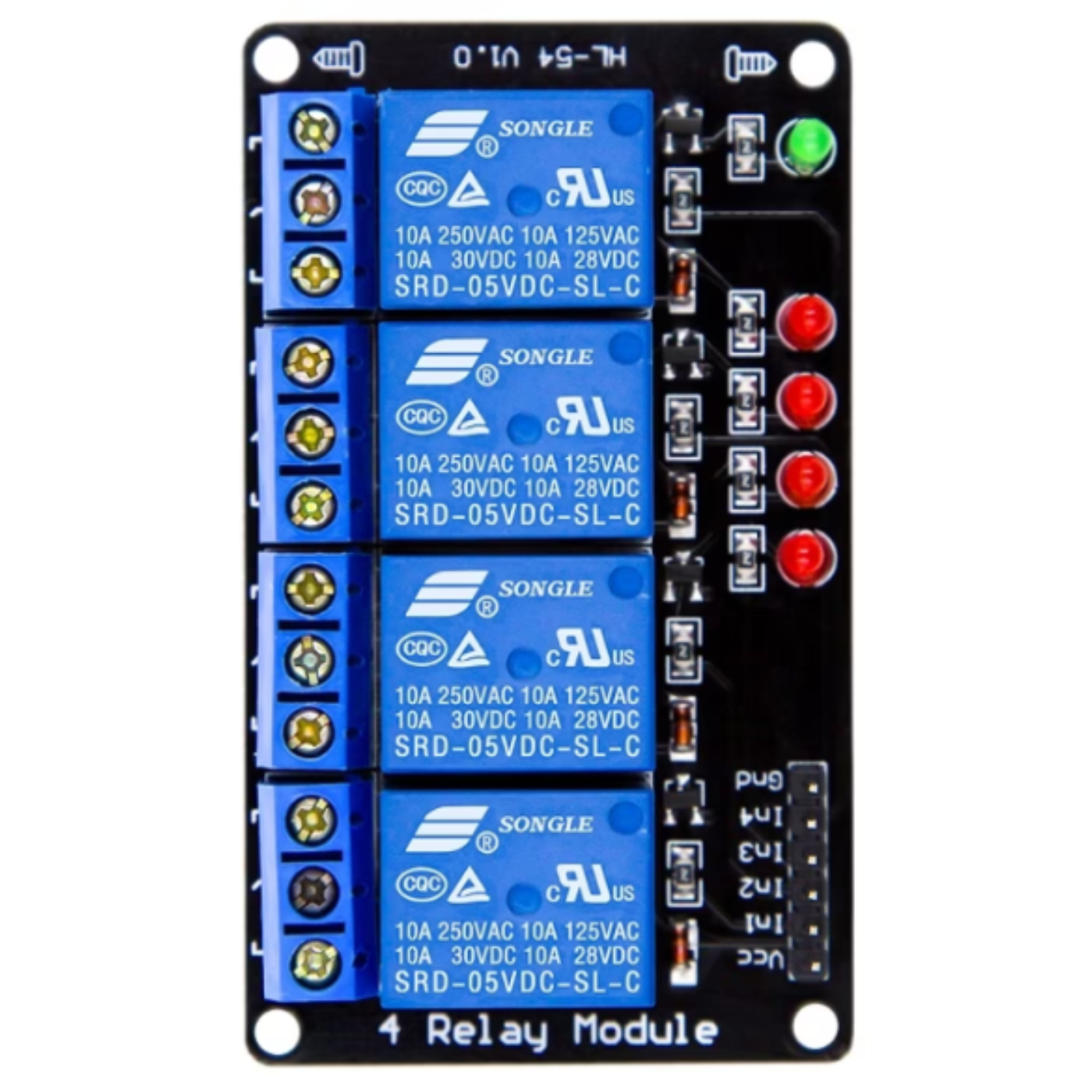 5V 4 Channel Relay Module for Arduino & Microcontrollers - Robocraze
