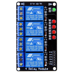 5V 4 Channel Relay Module for Arduino & Microcontrollers - Robocraze