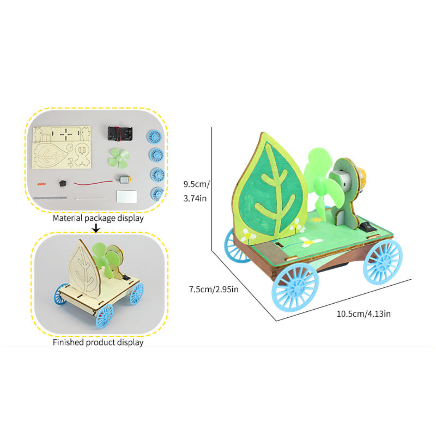 Pludo STEM Kit Action Car – DIY Science Toy for Kids 8–11 | Grade 3–5 Reaction Force Experiment Kit -DIY Kit -Pludo Education Kit -Robocraze
