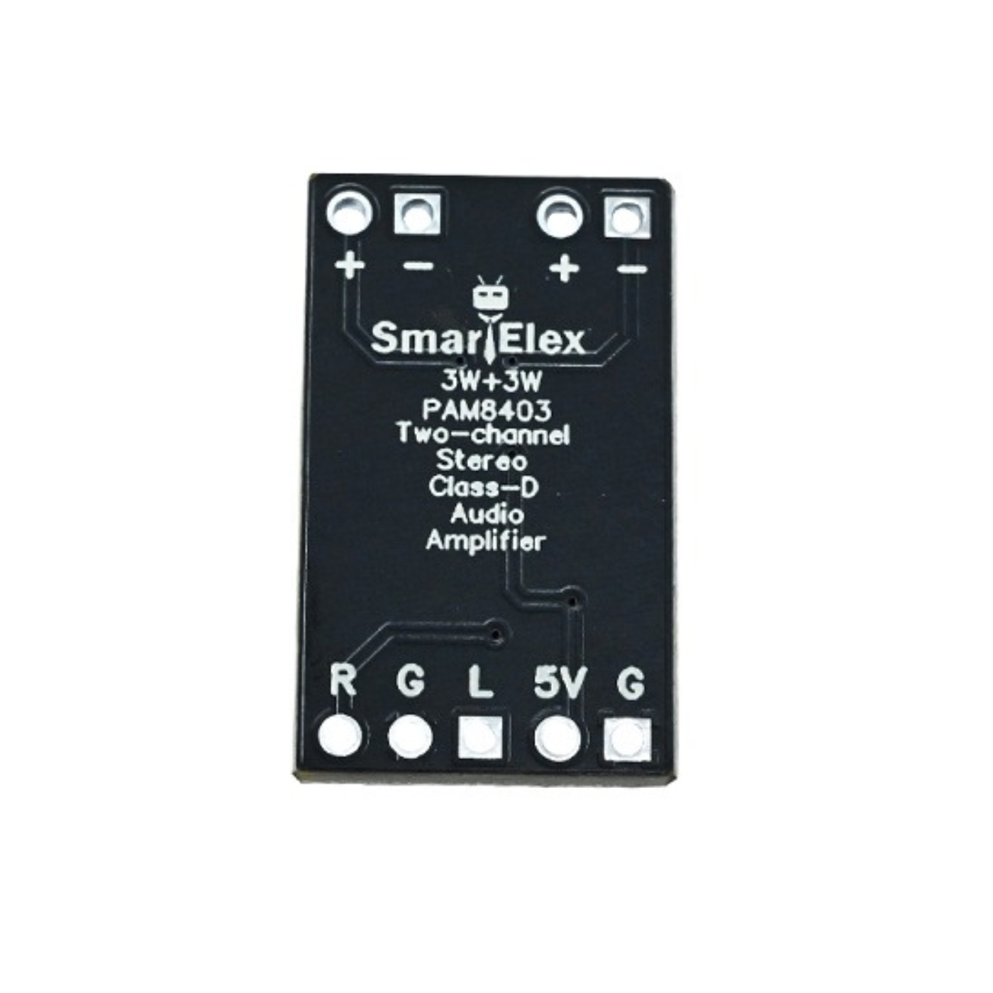 SmartElex PAM8403 5V Two-Channel Stereo Mini Class-D Audio Amplifier  - robocraze