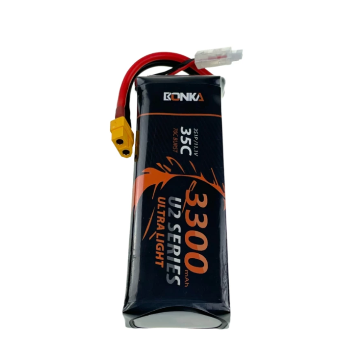 11.1v 3300mAh 35C 3S1P Bonka LiPo Battery – For FPV aircraft, RC drones & quadcopters - DIY Drone Parts - Robocraze