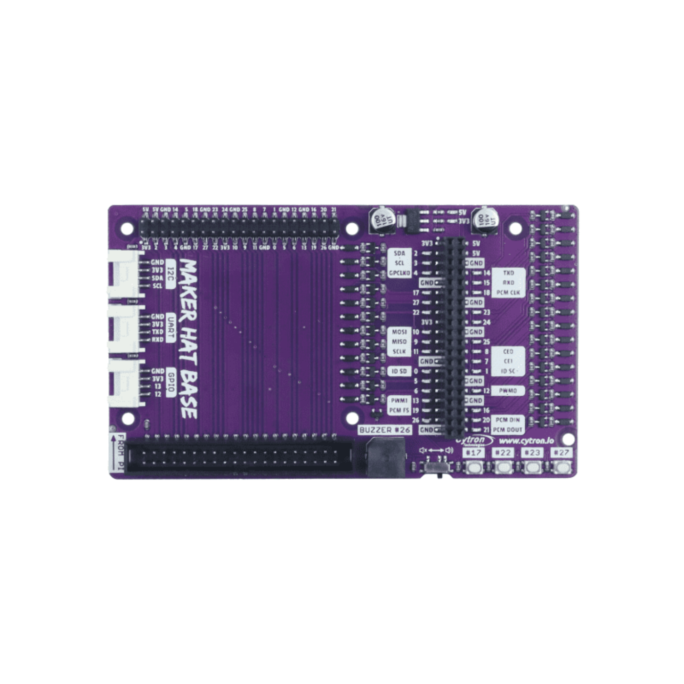 Maker Hat Base for Raspberry Pi 400 – GPIO Extension Board with Grove Ports -Robocraze