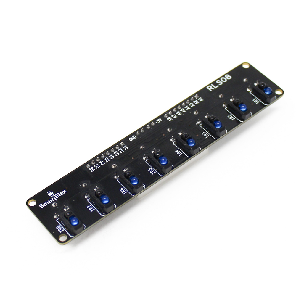 SmartElex RLS-08 Line Sensor Array with 8-Channel Analog & Digital Line Tracking