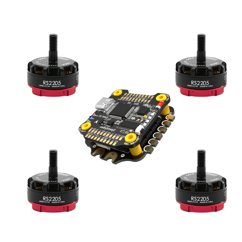 SPEEDYBEE F405 V3 Stack + BLS 50A ESC + RS2205 2300KV Motor – FPV drone accessories. -DIY Drone Parts -Robocraze