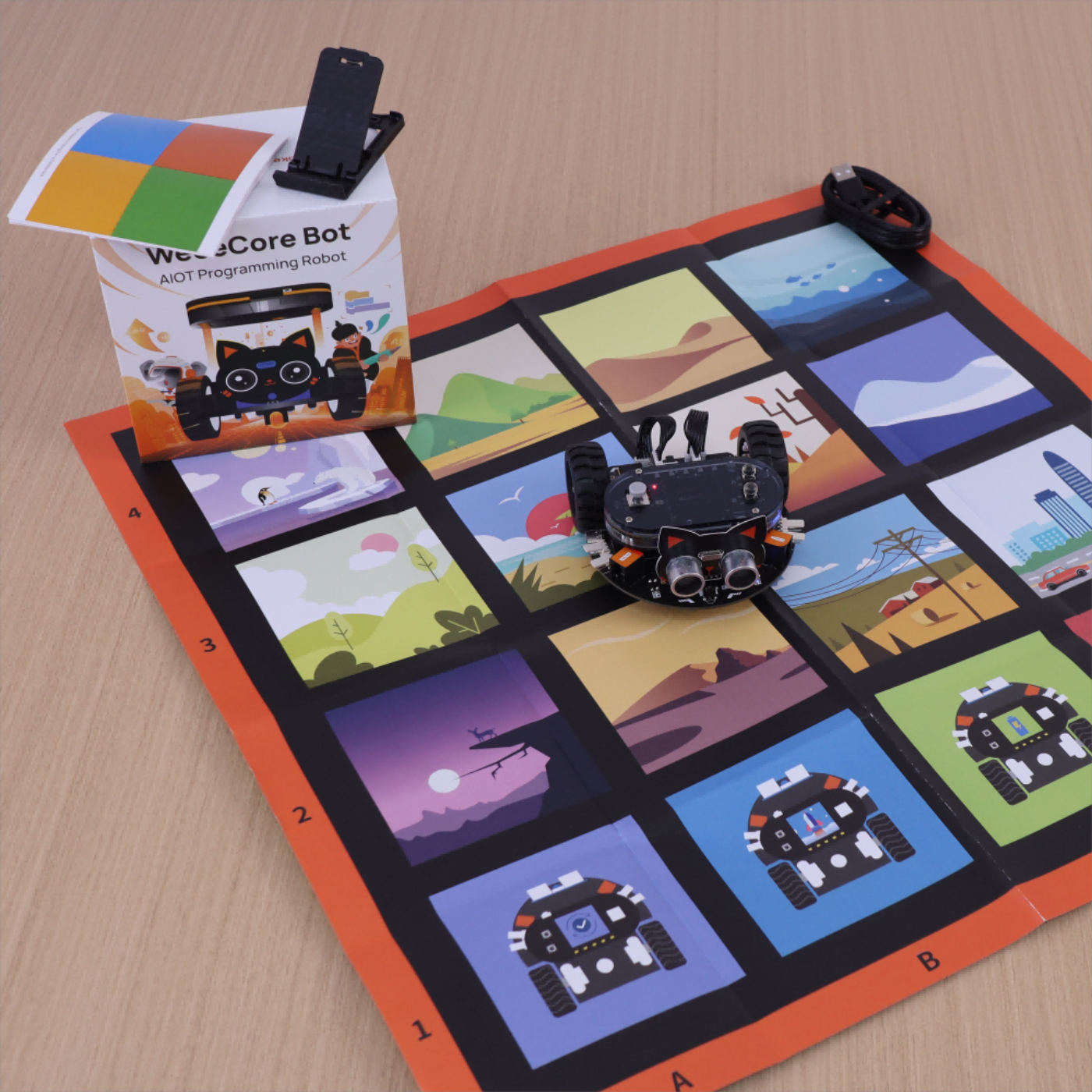 WeeeCore Bot AIOT Voice Programming Robot – Innovative DIY Kits, STEM Kits, and Robot Kits for AIOT learning - Robocraze