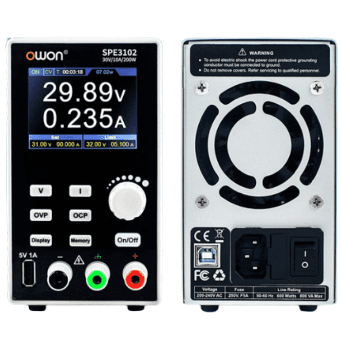 OWON SPE3102 Programmable DC Power Supply 30V 10A – Robocraze OWON SPE3102 Programmable DC Power Supply 30V 10A – Robocraze